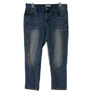 So Blue Jeans Womens 7 Heritage Capri Boyfriend Mid Rise Denim JG53D015RW2